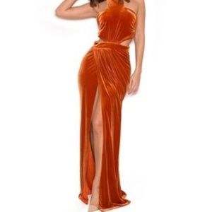Chic bridesmaids velvet dress